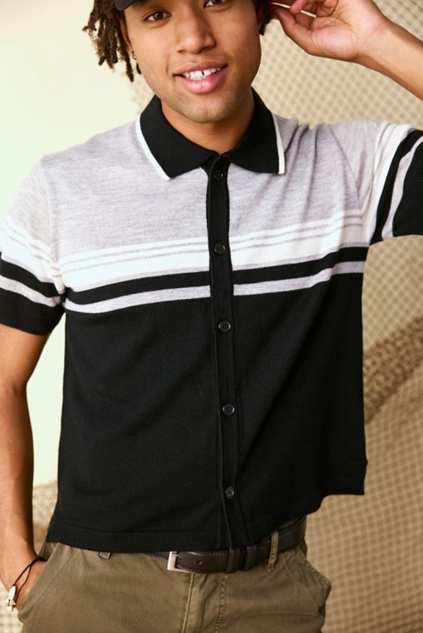 Slide View: 1: UO Diego Button-Down Polo Sweater