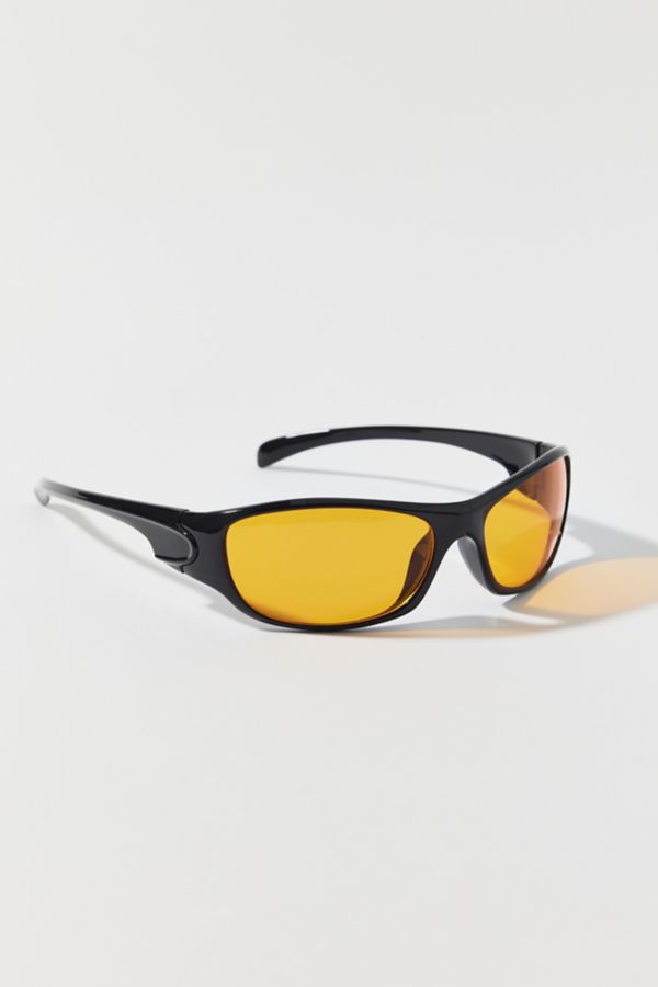 Slide View: 2: Lindsay Plastic Shield Sunglasses