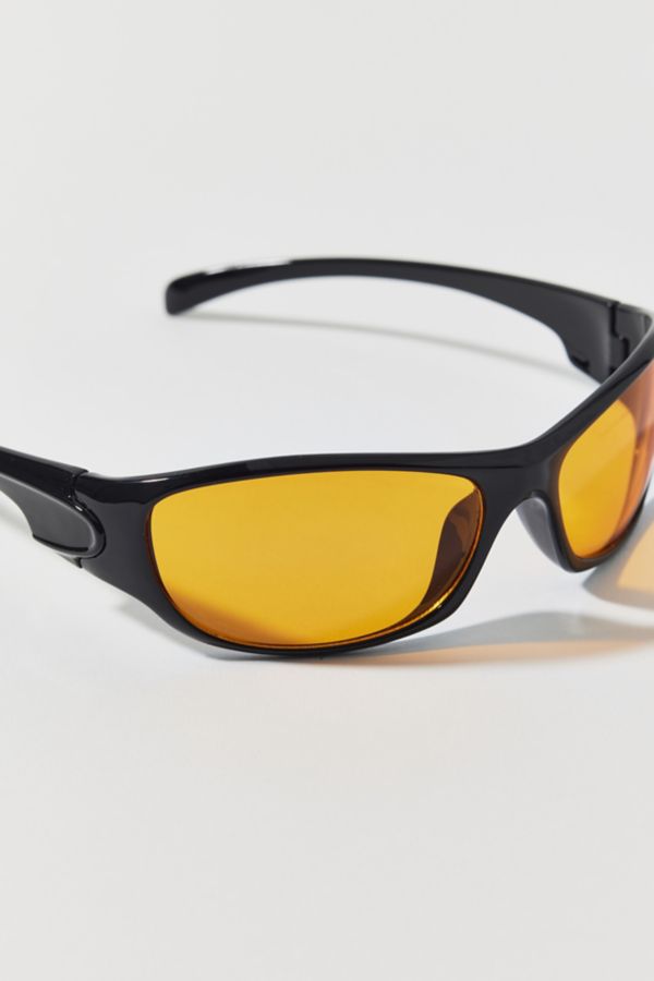 Slide View: 3: Lindsay Plastic Shield Sunglasses