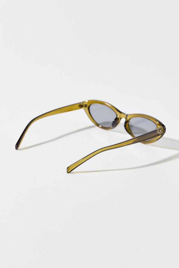 Slide View: 3: UO Essential Plastic Slim Cat-Eye Sunglasses