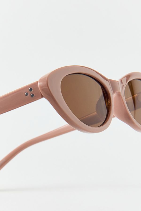 Slide View: 3: UO Essential Plastic Slim Cat-Eye Sunglasses