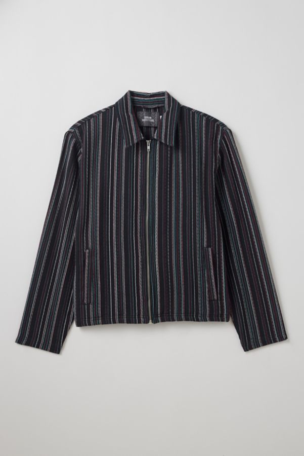 Slide View: 2: UO Fountain Beach Stripe Zip Jacket