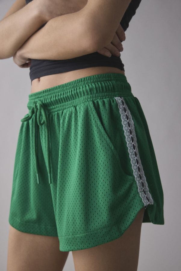 Slide View: 2: BDG On The Court Lace Trim Track Short