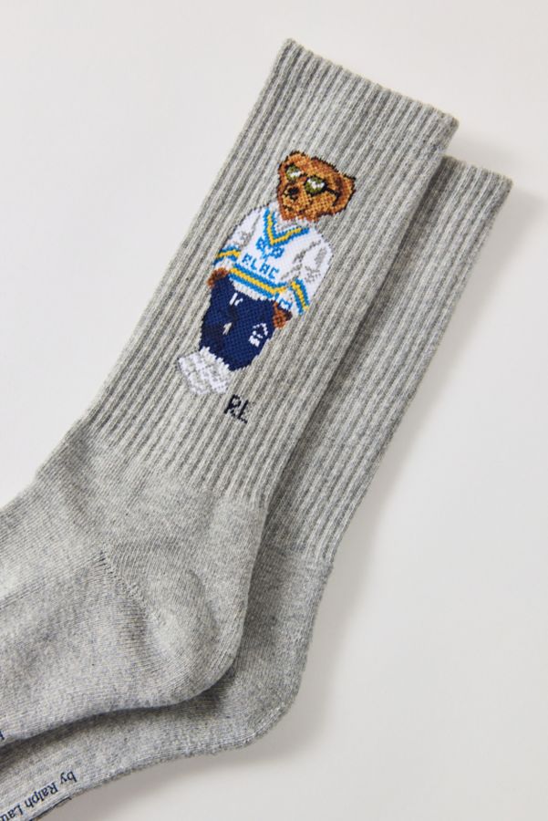 Slide View: 2: Polo Ralph Lauren Athletic Club Bear Crew Sock