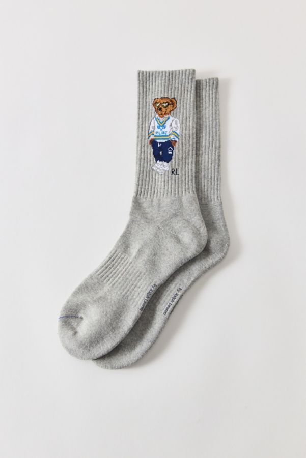 Slide View: 1: Polo Ralph Lauren Athletic Club Bear Crew Sock