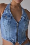 Thumbnail View 2: True Religion Zip Denim Halter Top