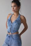 Thumbnail View 1: True Religion Zip Denim Halter Top