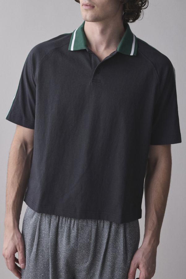 Slide View: 1: Standard Cloth  Boxy Cotton Polo Shirt