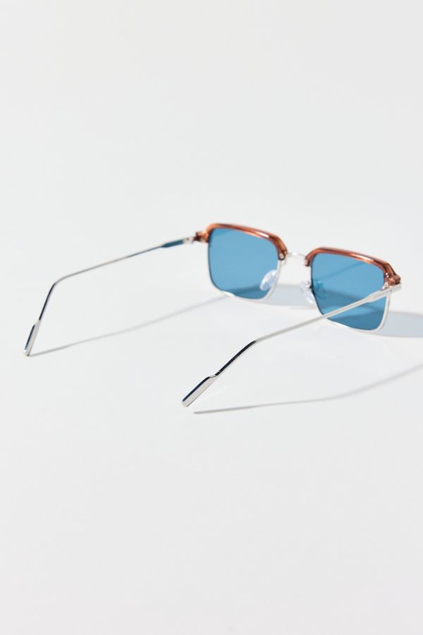 Slide View: 3: Bill Square Half Frame Sunglasses