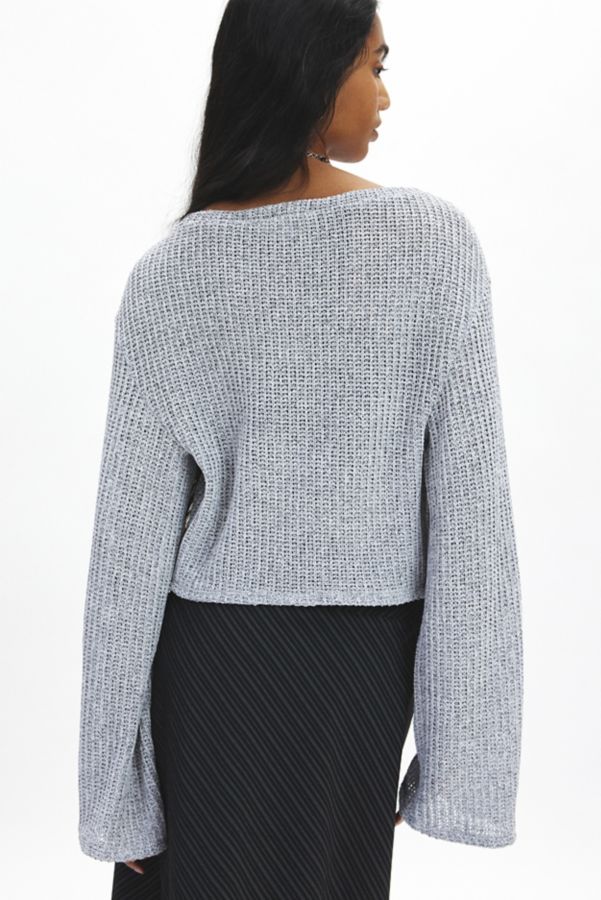 Slide View: 4: Urban Renewal Remnants Marled Knit Drippy Sleeve Sweater