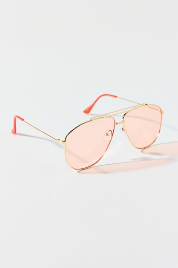 Slide View: 1: Levi Metal Aviator Sunglasses