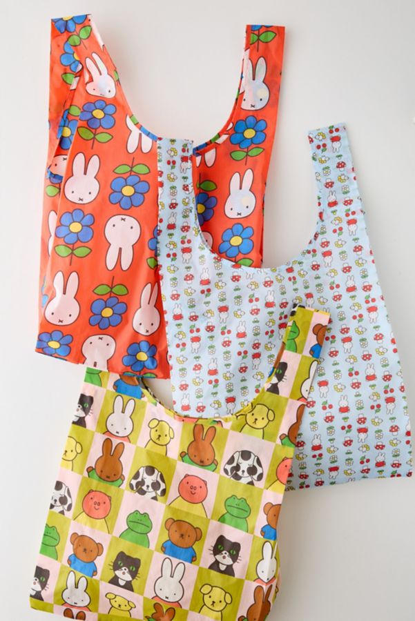 Slide View: 1: Sac Réutilisable Standard BAGGU & Miffy - Ensemble De 3