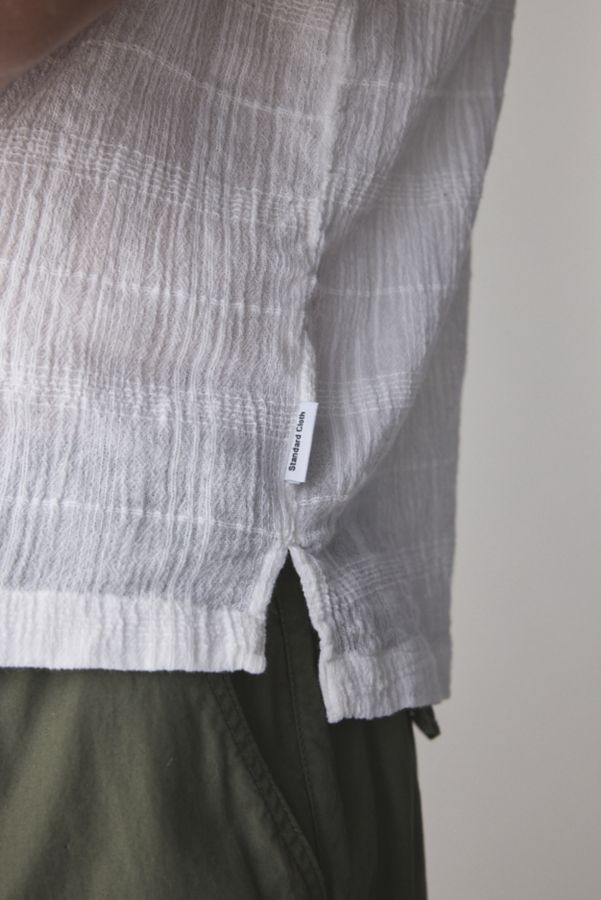 Slide View: 4: Chemise boutonnée en gaze texturée Standard Cloth Liam