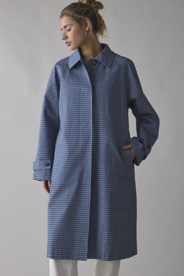 Slide View: 2: BDG Mikey Gingham Check Trench Coat