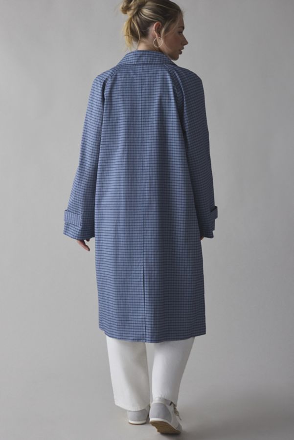 Slide View: 5: BDG Mikey Gingham Check Trench Coat