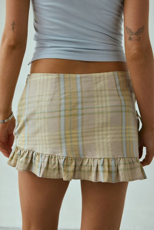 Slide View: 4: Kimchi Blue Sienna Side-Tie Wrap Ruffle Mini Skort