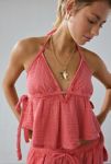 Thumbnail View 1: Out From Under Ocean Air Gauze Halter Babydoll Cami