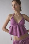 Thumbnail View 1: Out From Under Ocean Air Gauze Halter Babydoll Cami