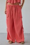 Thumbnail View 1: Out From Under Ocean Air Cinched Wide-Leg Gauze Pant