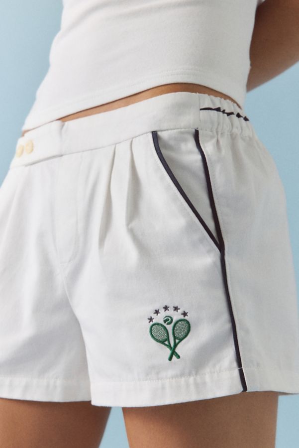 Slide View: 2: BDG Grand Slam Tennis Embroidered Short