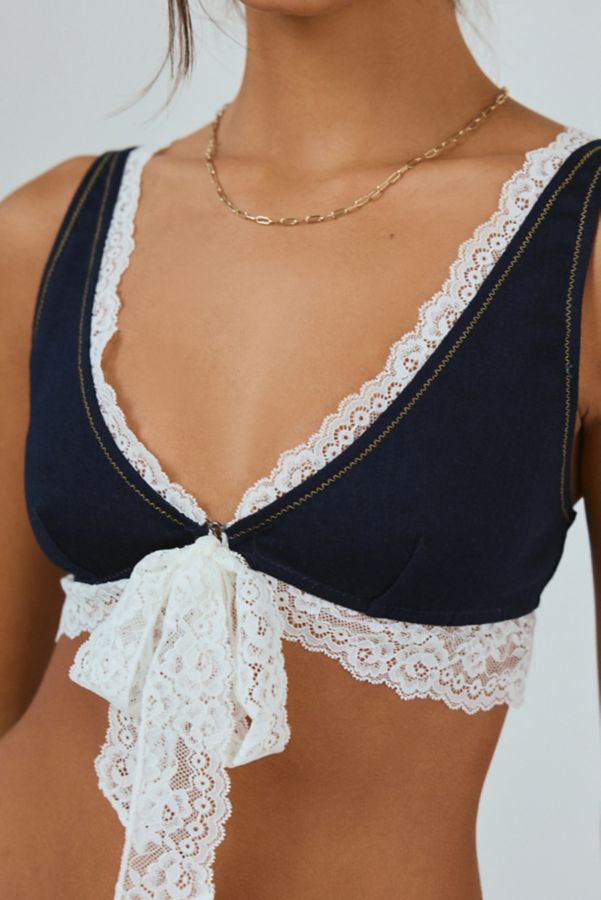 Slide View: 2: Out From Under Cowgirl Logic Denim Plunge Bralette