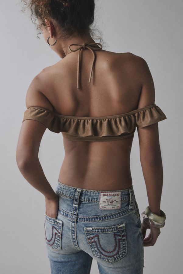 Slide View: 3: Out From Under Cowgirl Logic Faux Suede Off-The-Shoulder Bra Top