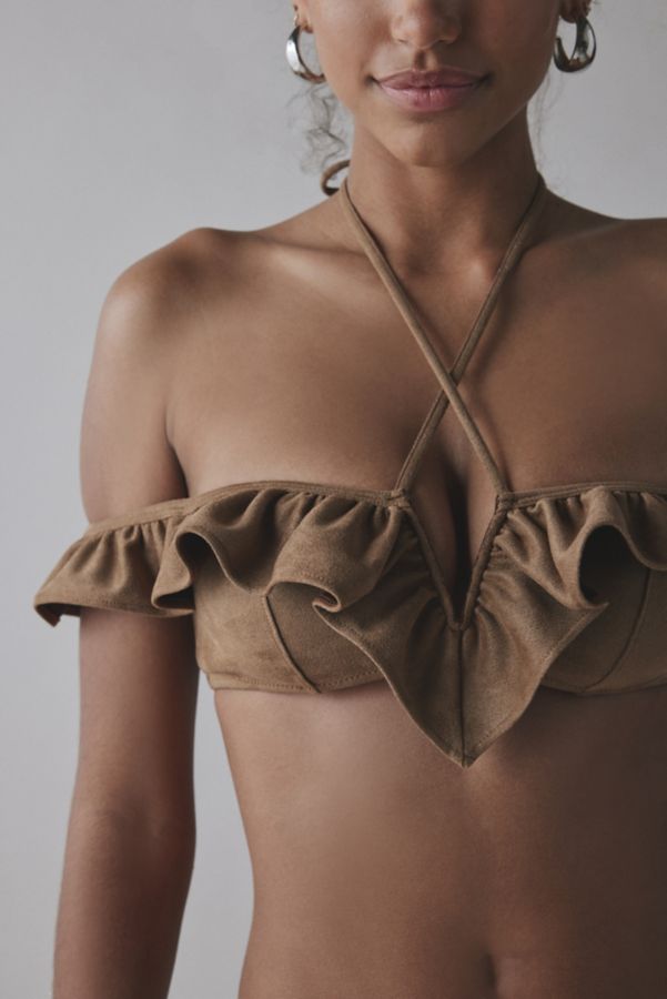 Slide View: 4: Out From Under Cowgirl Logic Faux Suede Off-The-Shoulder Bra Top