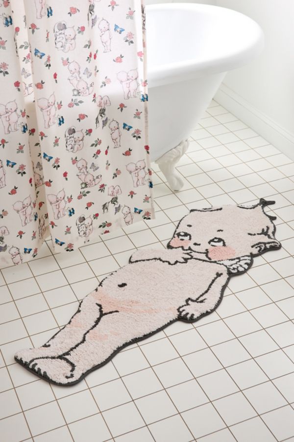 Slide View: 2: Kewpie UO Exclusive Cherub Tufted Runner Bath Mat