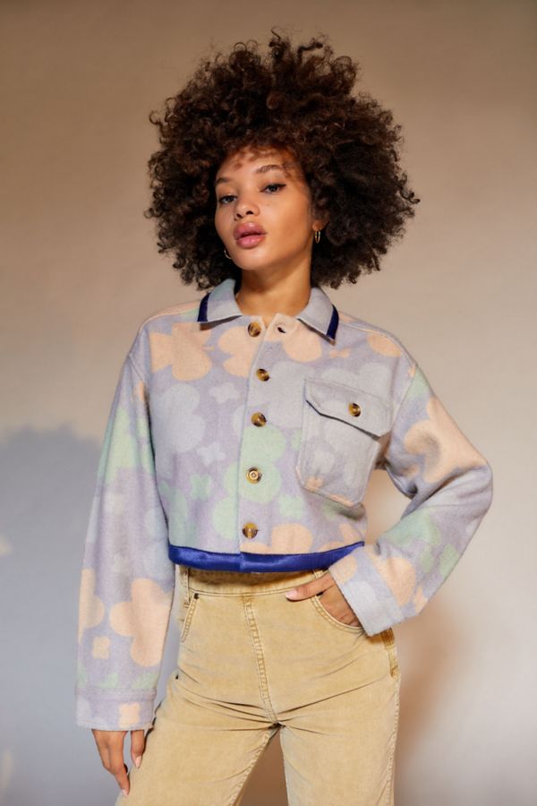 Slide View: 1: UO Flower Power Chore Jacket