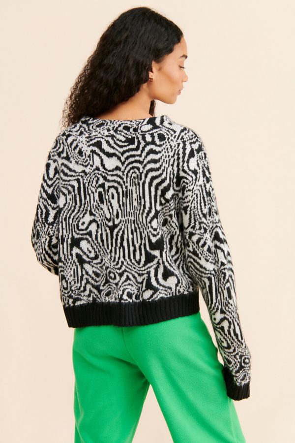 Slide View: 2: The Ragged Priest Mono Marble Knit Cardigan