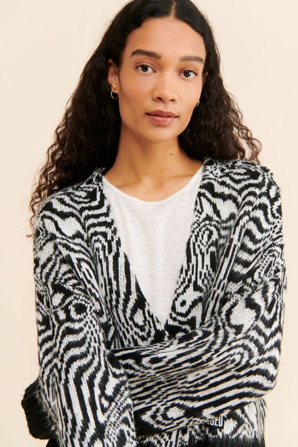 Slide View: 3: The Ragged Priest Mono Marble Knit Cardigan