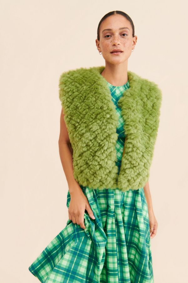 Slide View: 1: Sister Jane Cole Faux Fur Vest