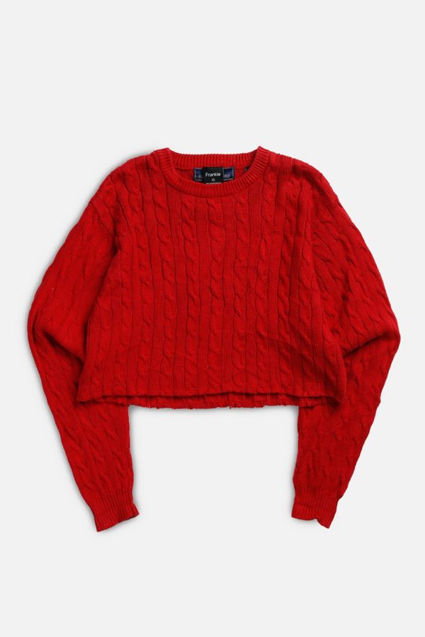 Slide View: 1: Frankie Collective Rework Crop Knit Sweater 045