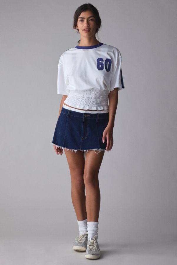 Slide View: 4: BDG Jude Smocked Soccer Jersey Top