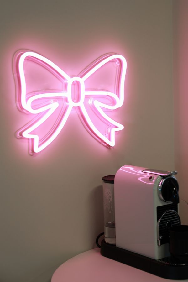 Slide View: 1: Echo Neon Bowknot Neon Sign