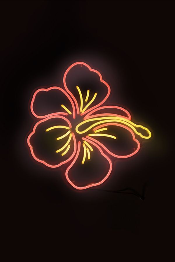 Slide View: 3: Echo Neon Hibiscus Flower Neon Sign