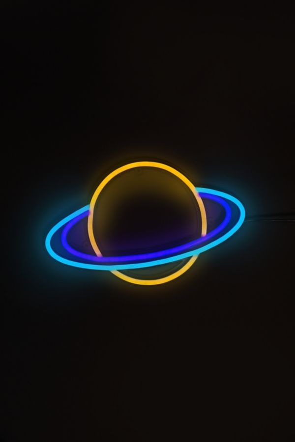 Slide View: 4: Echo Neon Saturn Neon Sign