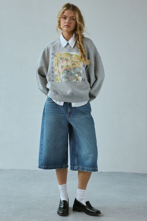 Slide View: 4: UO Majorca Tasha Pullover Crew Neck Sweatshirt