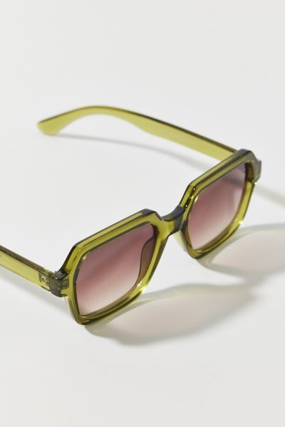 Lunettes de Soleil Carrées en Plastique Cleo