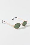 Thumbnail View 1: Emery Tortoise Metal Oval Sunglasses