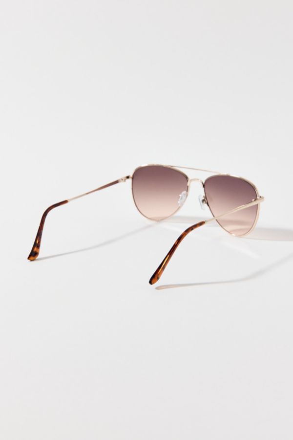 Slide View: 4: UO Essential Metal Aviator Sunglasses