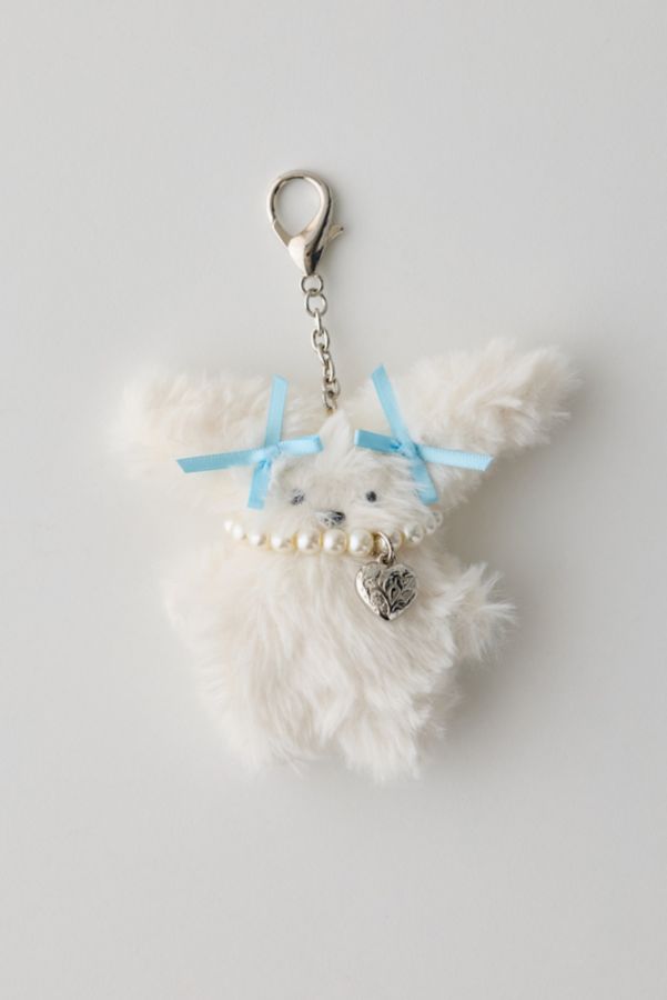 Slide View: 2: Fluffy Animal Plushie Keychain