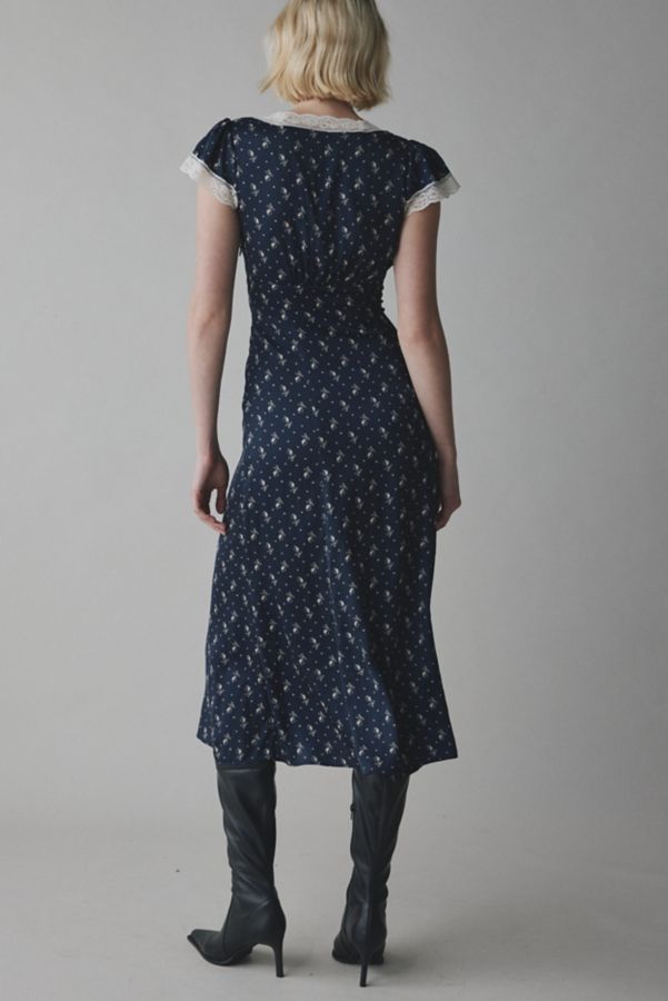 Slide View: 5: Kimchi Blue Faye Lace Trim Button-Down Midi Dress