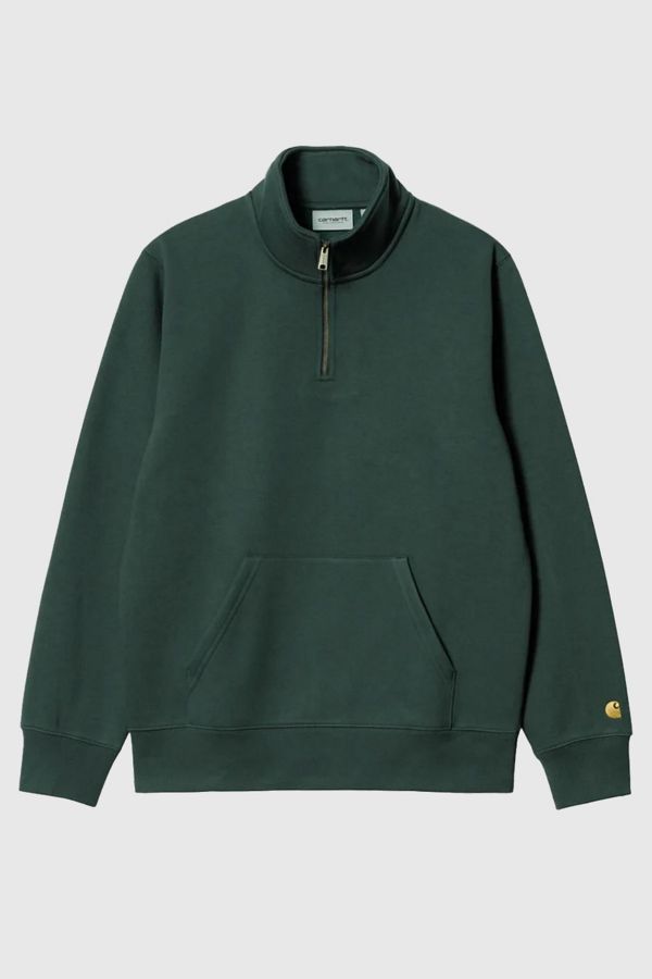 Slide View: 1: Carhartt Work In Progress Chase Neck Zip Crew Sweatshirt