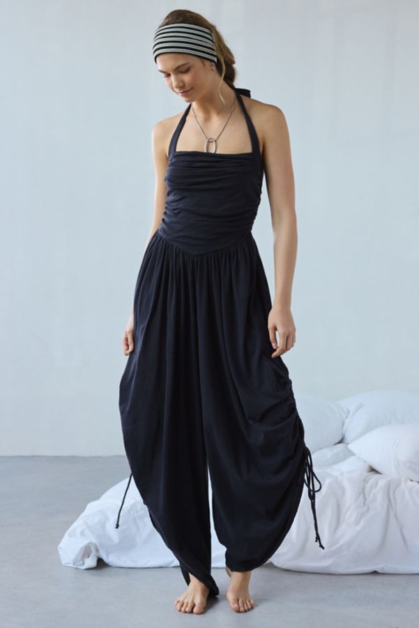 Slide View: 1: Out From Under Sunkissed Ruched Barrel Leg Jumpsuit