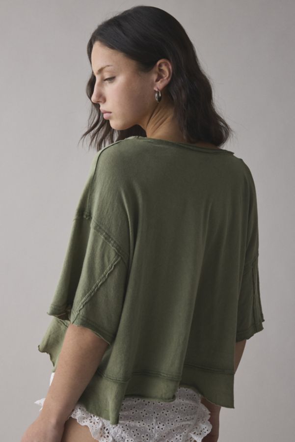 Slide View: 2: Out From Under Rebel Raw-Edge Oversized Tee