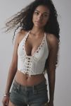 Thumbnail View 1: Out From Under Cowgirl Logic Lace-Up Corset Halter Top