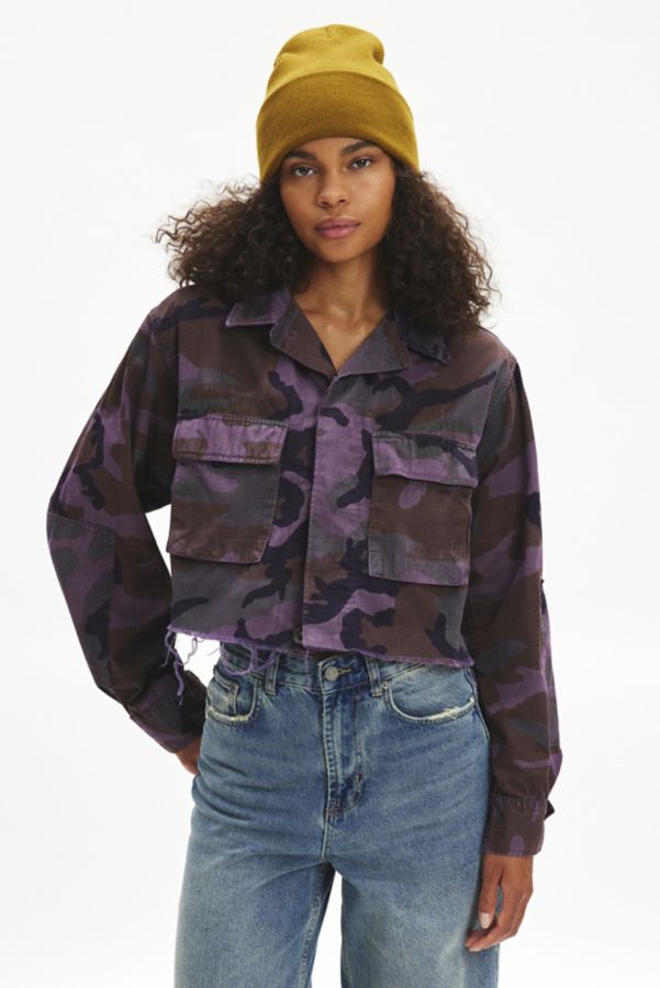 Slide View: 1: Urban Renewal Remade Overdye Camo Crop Jacket