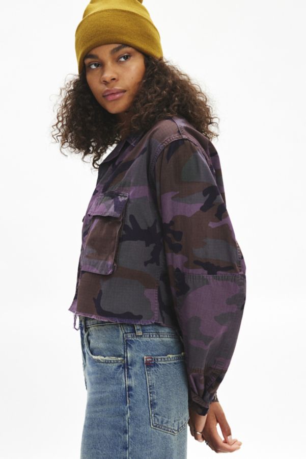 Slide View: 4: Urban Renewal Remade Overdye Camo Crop Jacket