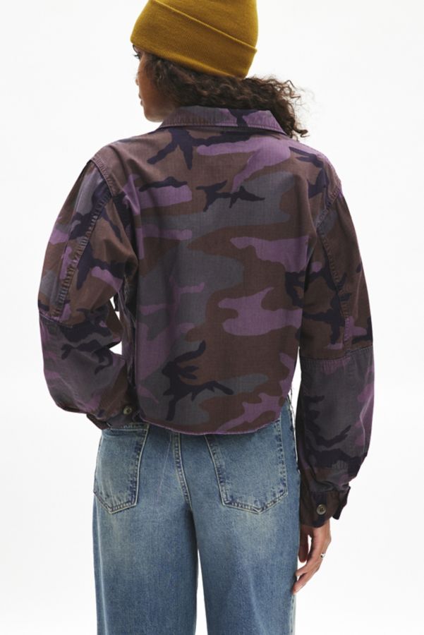 Slide View: 5: Urban Renewal Remade Overdye Camo Crop Jacket